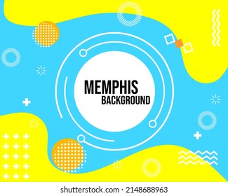 geometrischer, abstrakter Hintergrund im Memphis-Stil. für Titeldesigns, Bildschirmhintergründe, Poster