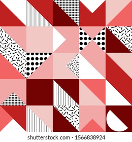 Geometric Memphis vector background. illustration colorful wallpaper. template cover website business design. banner social media advertising. organic shapes trendy style. Coral concept