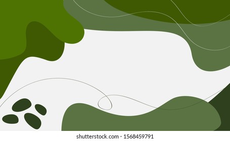 Geometric Memphis vector background. illustration colorful wallpaper. template cover website business design. banner social media advertising. organic shapes trendy style. Green concept