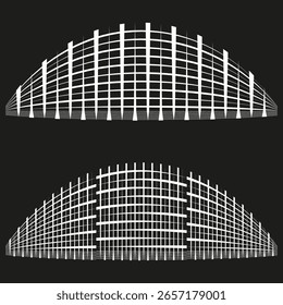 Padrão de malha geométrica. Elementos de esfera de grade. Vetor moderno abstrato. Ilustração do Technology dome. EPS 10.