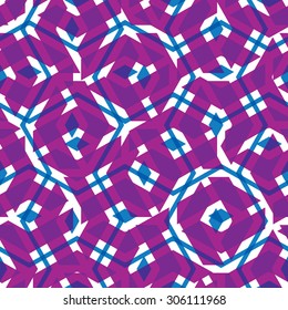 Geometric messy lined seamless pattern, colorful maze vector endless background. Decorative net splicing motif texture. Overlay decorative backdrop.