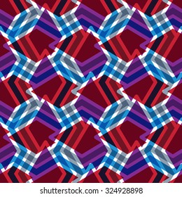 Geometric messy lined seamless pattern, bright transparent vector endless background. Decorative expressive motif overlay texture.