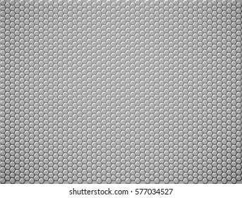 Geometric metal or plastic background with hexagons