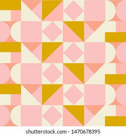 geometric mid century modern and retro style seamless pattern. vector trendy background  print. 