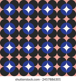 Geometric mid century seamless pattern design vector