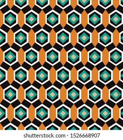 Geometric Mid-Century Bright Abstract Shape Pattern Vector