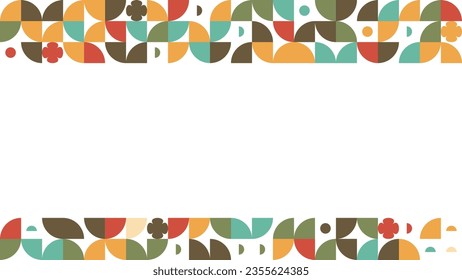 geometric mid-century modern frame with empty place