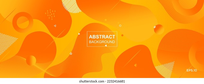 Geométrico mínimo líquido abstracto formas de líquido línea degradado naranja fondo de presentación