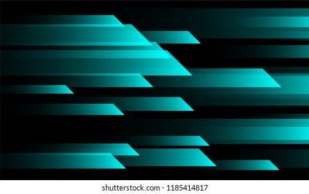 Geometric Minimal Background. Gradient Shapes on Black Background. Colorful Dynamic Design for Card, Cover, Poster.