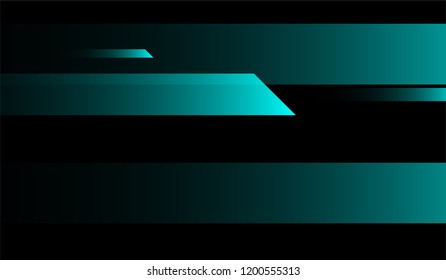 Geometric Minimal Background. Gradient Shapes on Black Background. Bright Futuristic Design for Wallpaper, Banner, Placard.