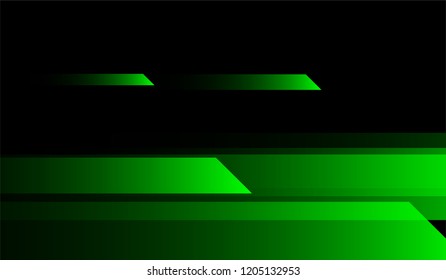 Geometric Minimal Background. Gradient Shapes on Black Background. Colorful Futuristic Design for Wallpaper, Banner, Placard.