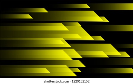 Geometric Minimal Background. Gradient Shapes on Black Background. Colorful Trendy Design for Print, Brochure, Poster.