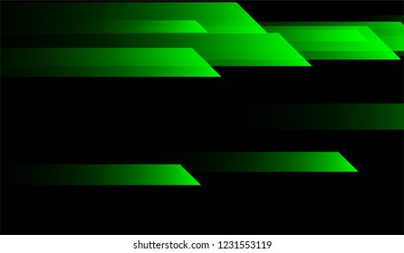 Geometric Minimal Background. Gradient Shapes on Black Background. Bright Futuristic Design for Wallpaper, Banner, Placard.
