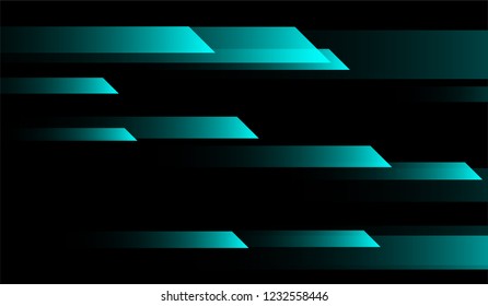 Geometric Minimal Background. Gradient Shapes on Black Background. Colorful Dynamic Design for Print, Cover, Poster.