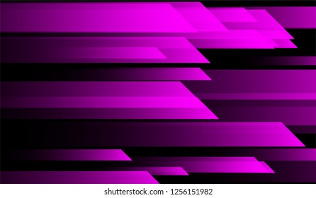 Geometric Minimal Background. Gradient Shapes on Black Background. Bright Trendy Design for Card, Banner, Placard.