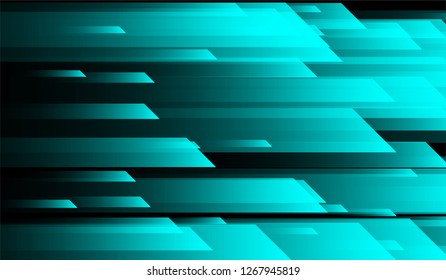 Geometric Minimal Background. Gradient Shapes on Black Background. Bright Dynamic Design for Print, Cover, Poster.