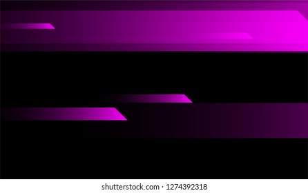 Geometric Minimal Background. Gradient Shapes on Black Background. Bright Futuristic Design for Print, Brochure, Poster.