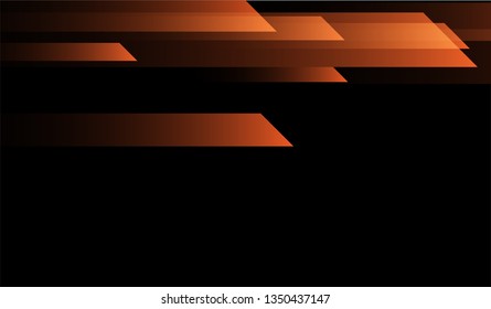 Geometric Minimal Background. Gradient Shapes on Black Background. Bright Modern Design for Card, Cover, Poster.