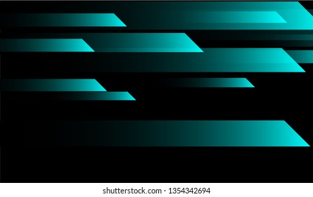Geometric Minimal Background. Gradient Shapes on Black Background. Colorful Trendy Design for Print, Cover, Poster.