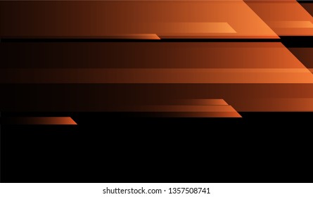 Geometric Minimal Background. Gradient Shapes on Black Background. Bright Dynamic Design for Card, Cover, Banner.