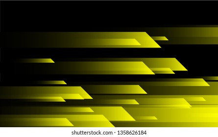 Geometric Minimal Background. Gradient Shapes on Black Background. Colorful Dynamic Design for Print, Cover, Poster.
