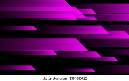 Geometric Minimal Background. Gradient Shapes on Black Background. Bright Futuristic Design for Wallpaper, Brochure, Placard.