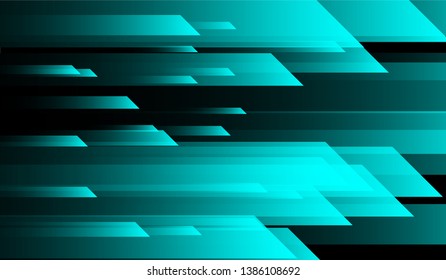 Geometric Minimal Background. Gradient Shapes on Black Background. Bright Modern Design for Card, Cover, Poster.