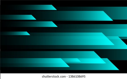 Geometric Minimal Background. Gradient Shapes on Black Background. Colorful Modern Design for Wallpaper, Brochure, Placard.