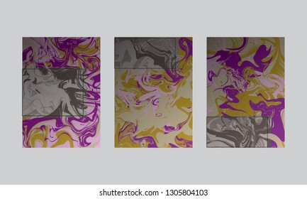 Geometric minimal cover template for book, catalog and annual. Marble effect.