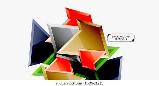 Geometric minimal design background. Vector modern poster