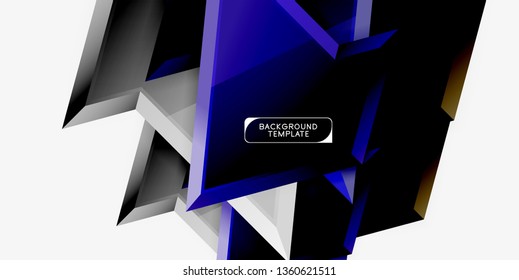 Geometric minimal design background. Vector modern poster