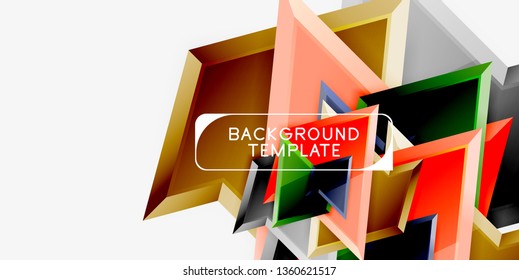 Geometric minimal design background. Vector modern poster