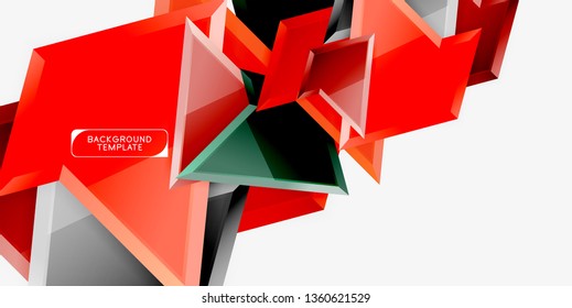 Geometric minimal design background. Vector modern poster