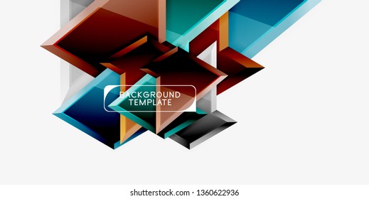 Geometric minimal design background. Vector modern poster