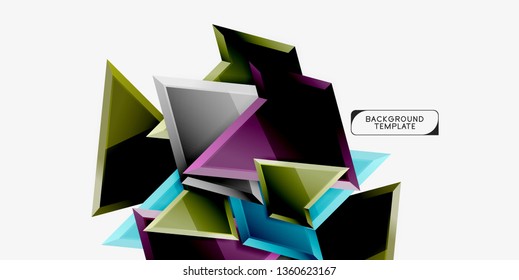 Geometric minimal design background. Vector modern poster