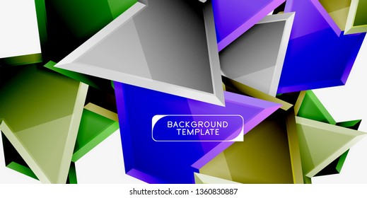 Geometric minimal design background. Vector modern poster