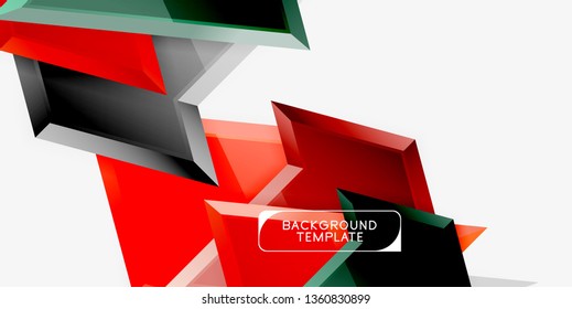 Geometric minimal design background. Vector modern poster