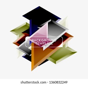 Fondo de diseño mínimo geométrico. Afiche moderno del vector