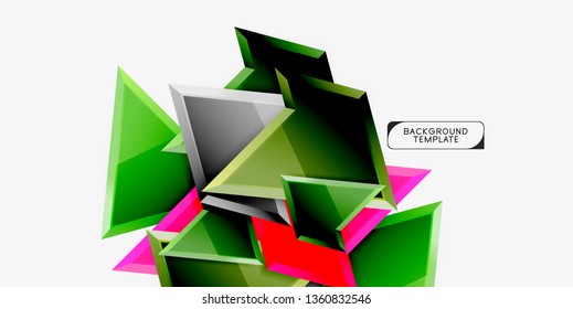Geometric minimal design background. Vector modern poster