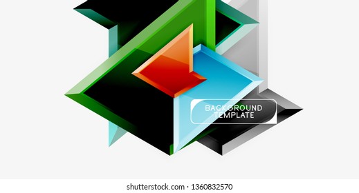 Geometric minimal design background. Vector modern poster