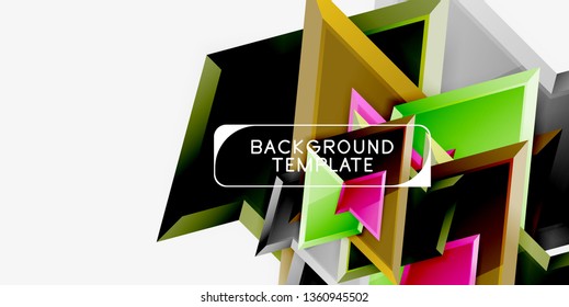 Geometric minimal design background. Vector modern poster