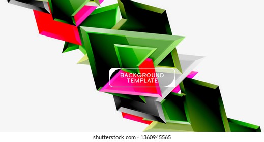 Geometric minimal design background. Vector modern poster