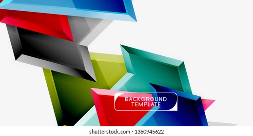 Geometric minimal design background. Vector modern poster