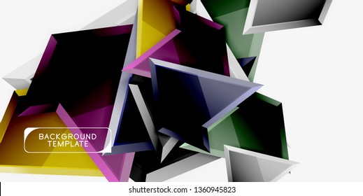 Geometric minimal design background. Vector modern poster