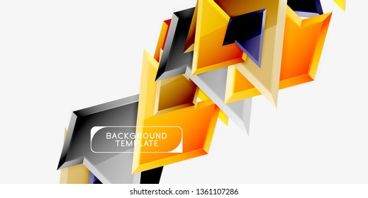 Geometric minimal design background. Vector modern poster