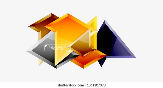 Geometric minimal design background. Vector modern poster