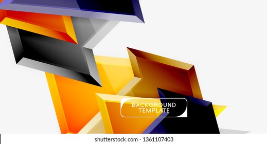 Geometric minimal design background. Vector modern poster