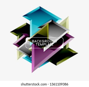 Geometric minimal design background. Vector modern poster