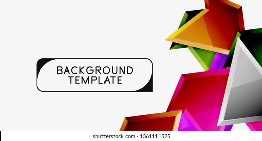 Geometric minimal design background. Vector modern poster