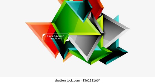 Geometric minimal design background. Vector modern poster